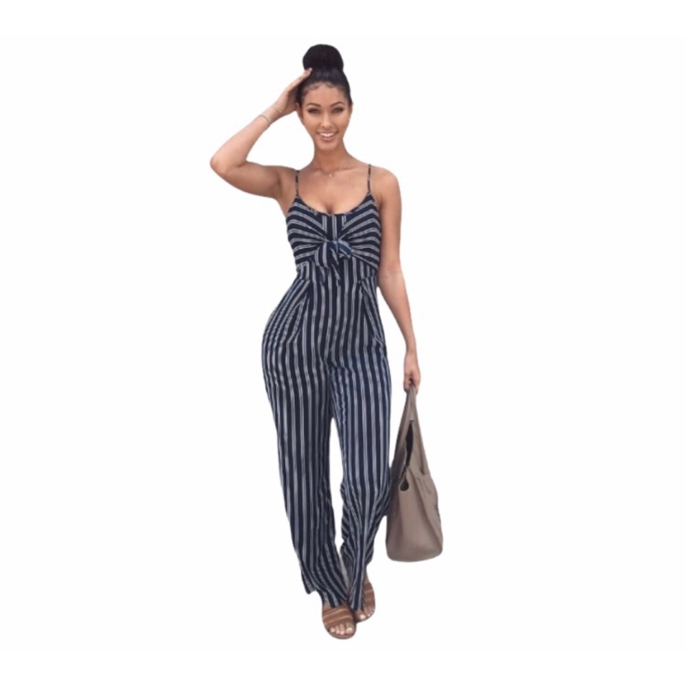 Fashion Nova Striped Jumpsuit